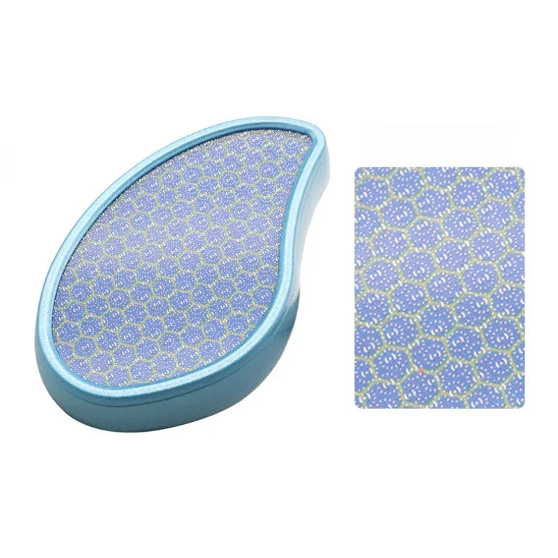 Nano glass foot file in blue for smooth, soft feet