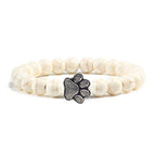 Natural Matte Black Lava Volcanic Stone Dog Paw Print - VacationGrabs