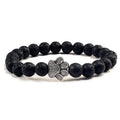 Natural Matte Black Lava Volcanic Stone Dog Paw Print - VacationGrabs