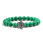 Natural Matte Black Lava Volcanic Stone Dog Paw Print - VacationGrabs