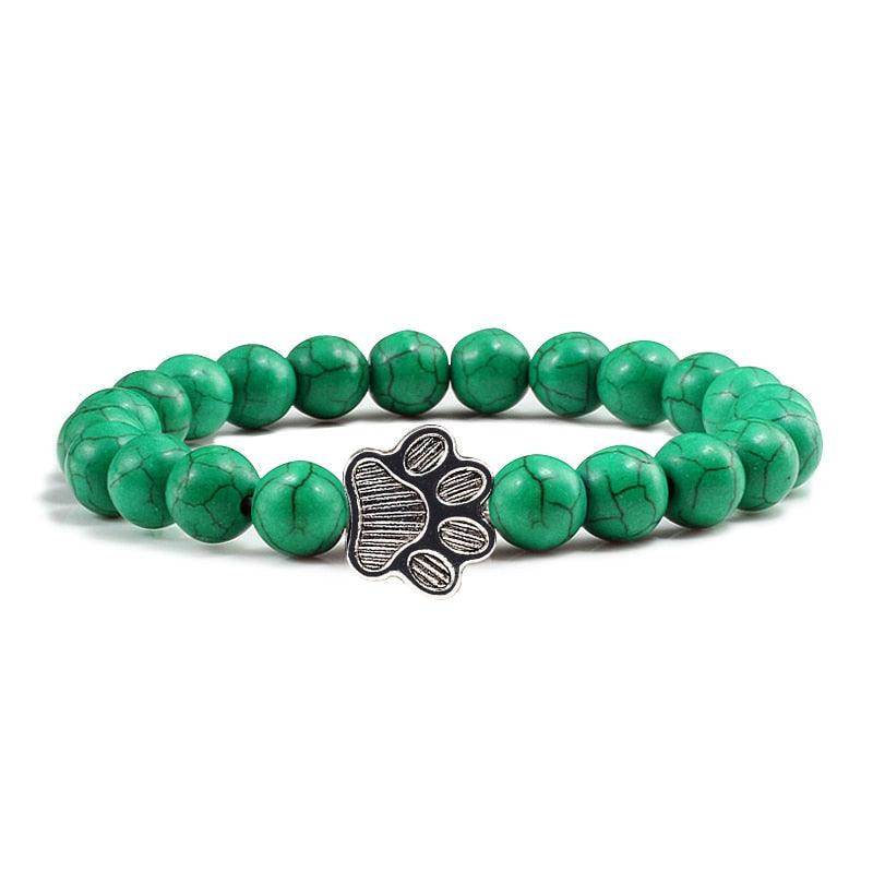 Natural Matte Black Lava Volcanic Stone Dog Paw Print - VacationGrabs