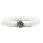 Natural Matte Black Lava Volcanic Stone Dog Paw Print - VacationGrabs