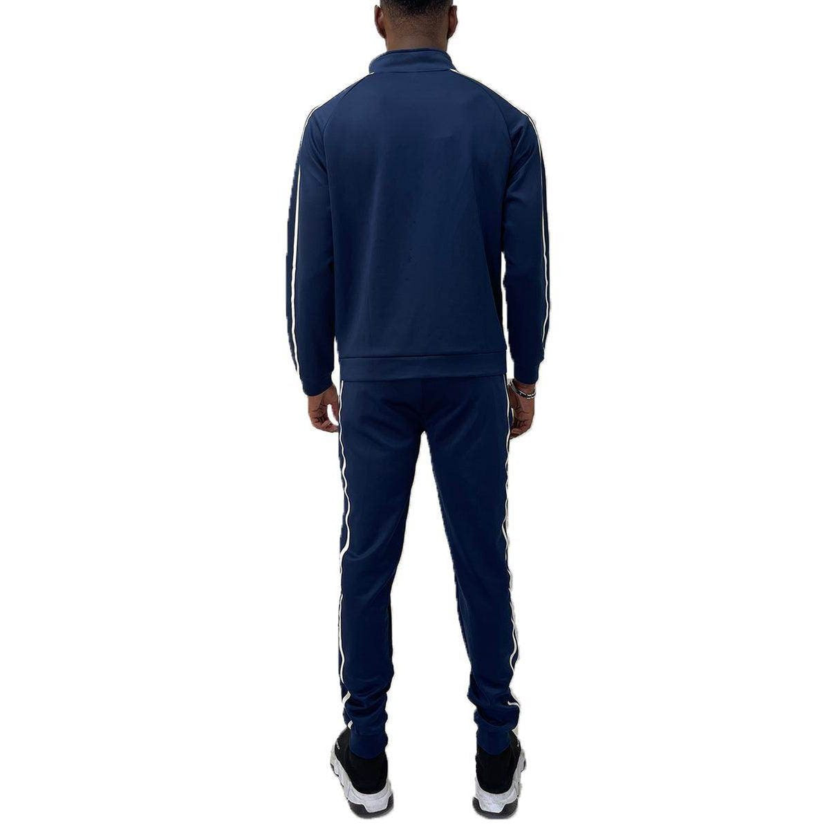 Navy Blue Jordan Tape Track Jacket Jogger Set - VacationGrabs