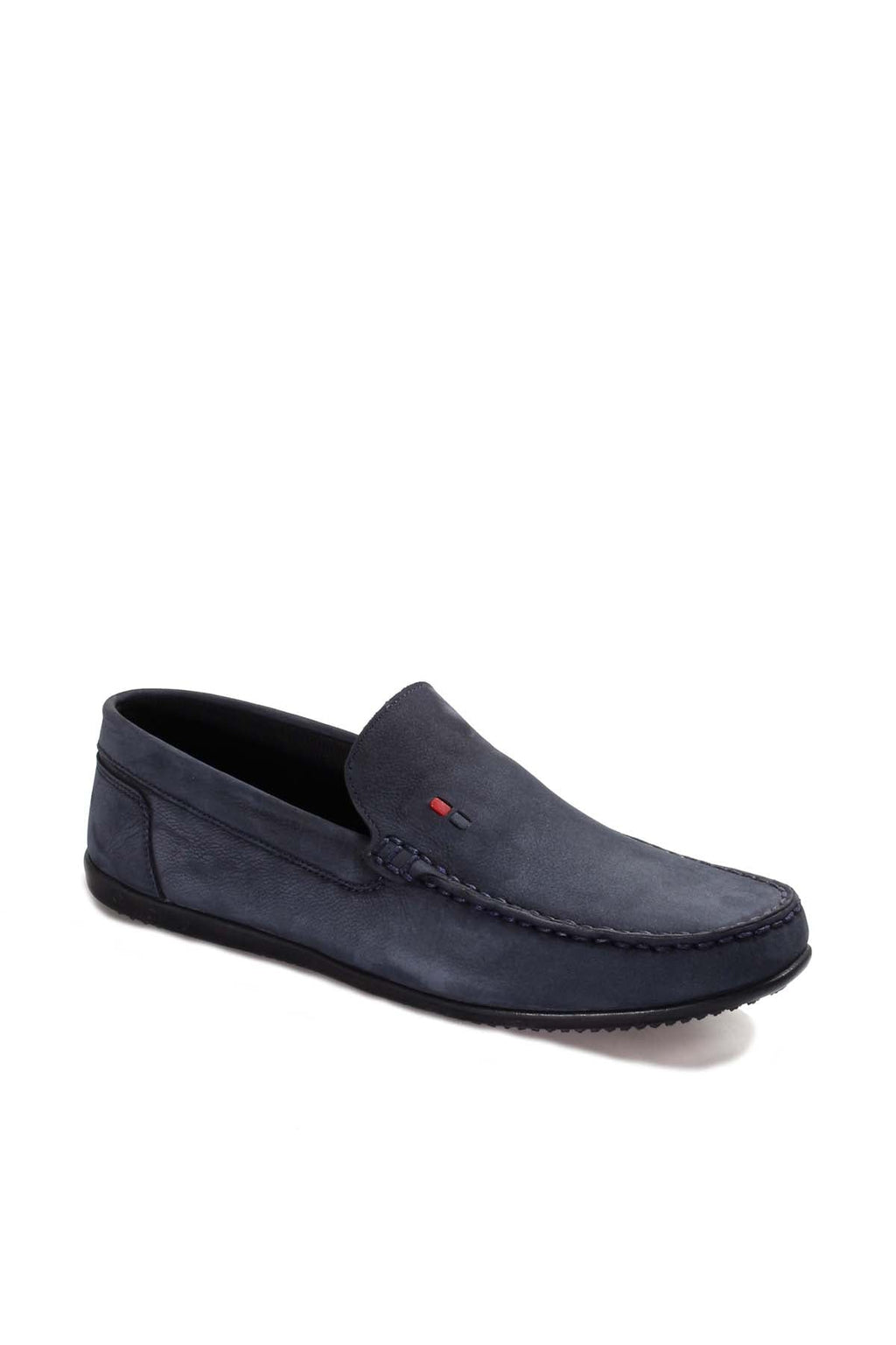 Navy Blue Loafers – side view
