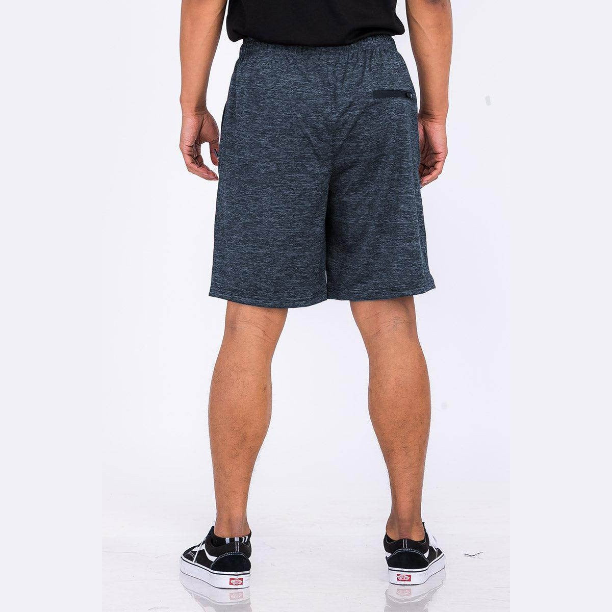 Navy Blue Marbled Light Weight Active Shorts - VacationGrabs