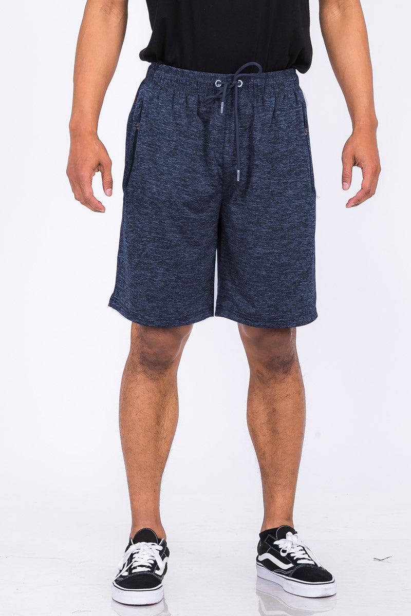 Men's Activewear Navy Blue Marbled Light Weight Active Shorts