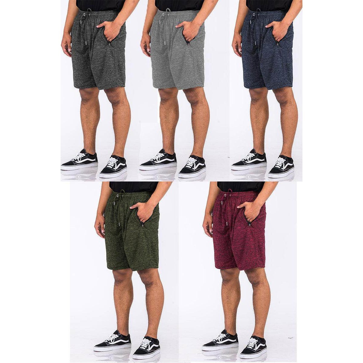 Navy Blue Marbled Light Weight Active Shorts - VacationGrabs