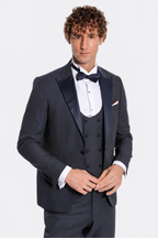 Navy Blue Tuxedo Suit – front view