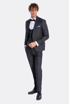 Navy Blue Tuxedo Suit – side view