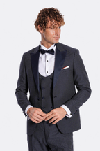 Navy Blue Tuxedo Suit – full look view