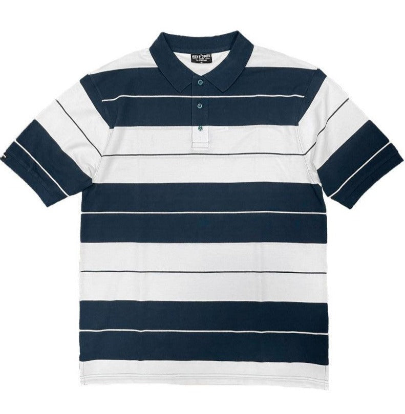 Men's Shirts Navy/White Old School Pique Polo Shirt