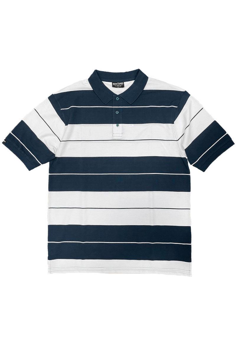 Men's Shirts Navy/White Old School Pique Polo Shirt