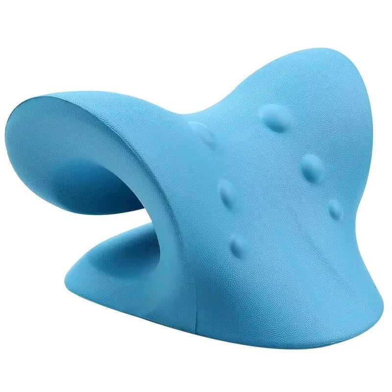 Blue foam neck and shoulder relaxer for stress relief