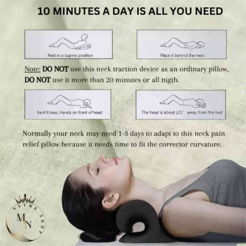 Neck and shoulder relaxer for pain relief, designed for daily use