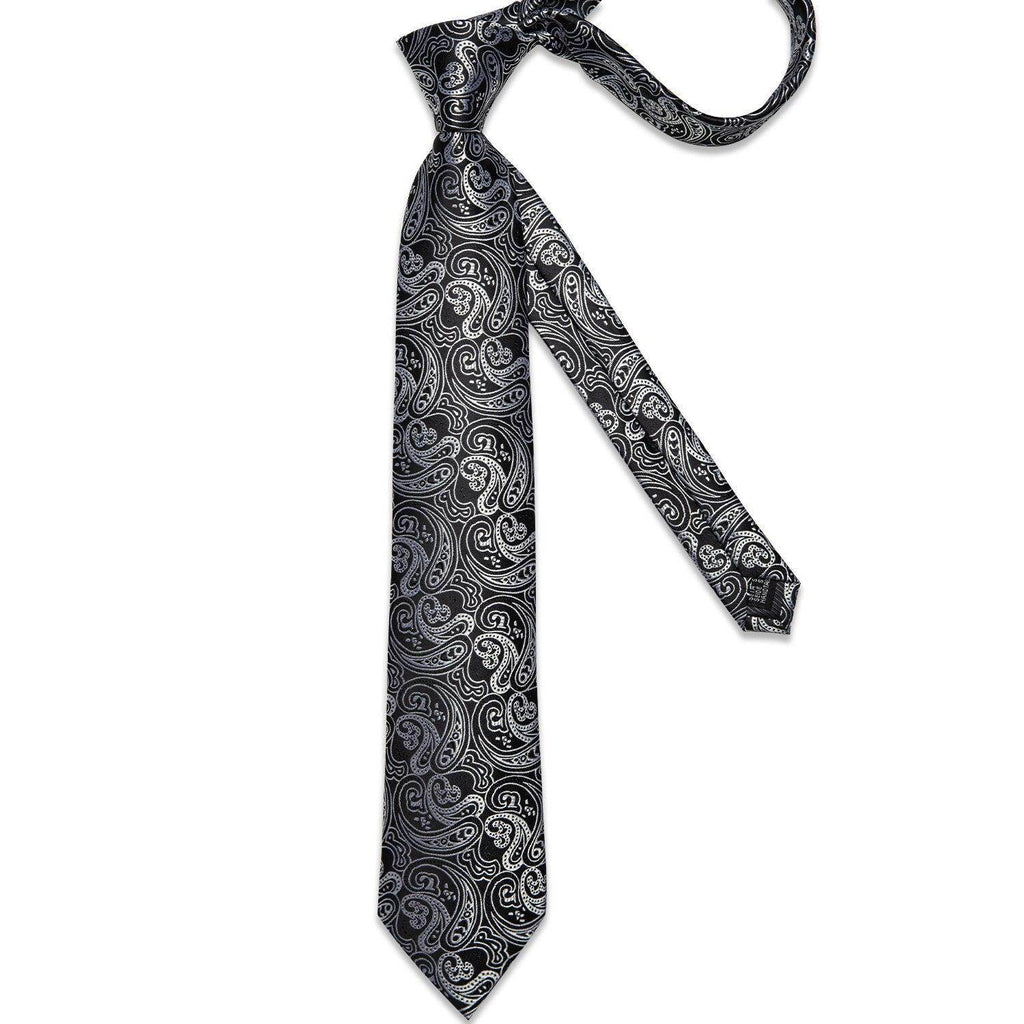 Neck Tie Set Handkerchief Cufflinks Gift For Men - VacationGrabs