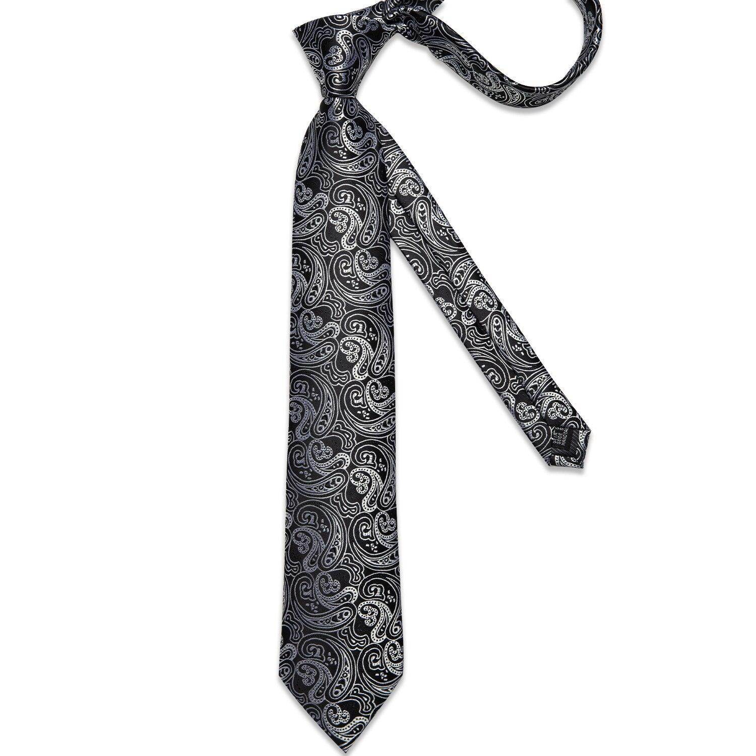 Neck Tie Set Handkerchief Cufflinks Gift For Men - VacationGrabs
