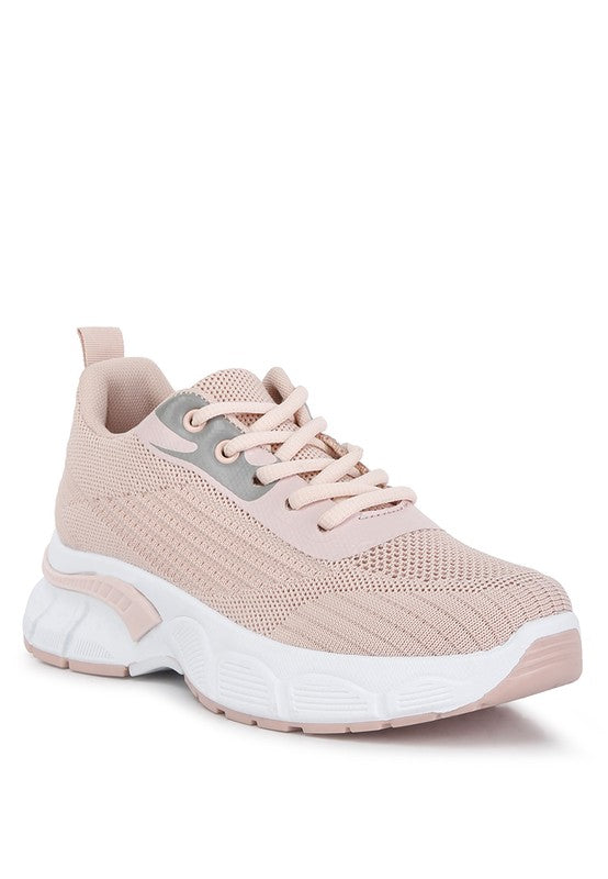 Women's neolyne lug sole sneakers in soft pink for stylish comfort