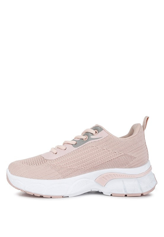 Women's neolyne lug sole sneakers in pink, ideal for casual wear