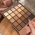25-color neutral eyeshadow palette with gray brown and coffee tones (photo 1 of 5)