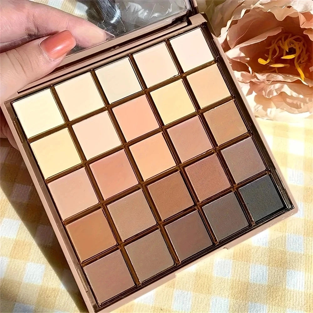 25-color neutral eyeshadow palette with gray brown and coffee tones (photo 5 of 5)