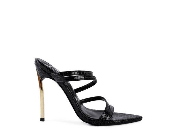 Women's Shoes - Heels New Affair Croc Metal High Heeled Sandals