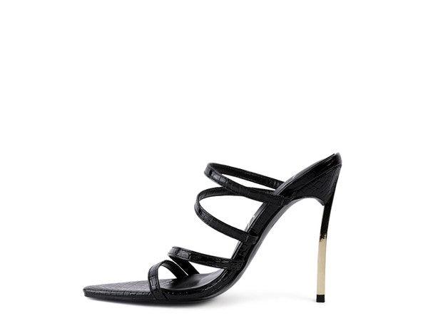 Women's Shoes - Heels New Affair Croc Metal High Heeled Sandals