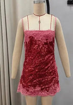 Women's floral dress in vibrant red for summer outings