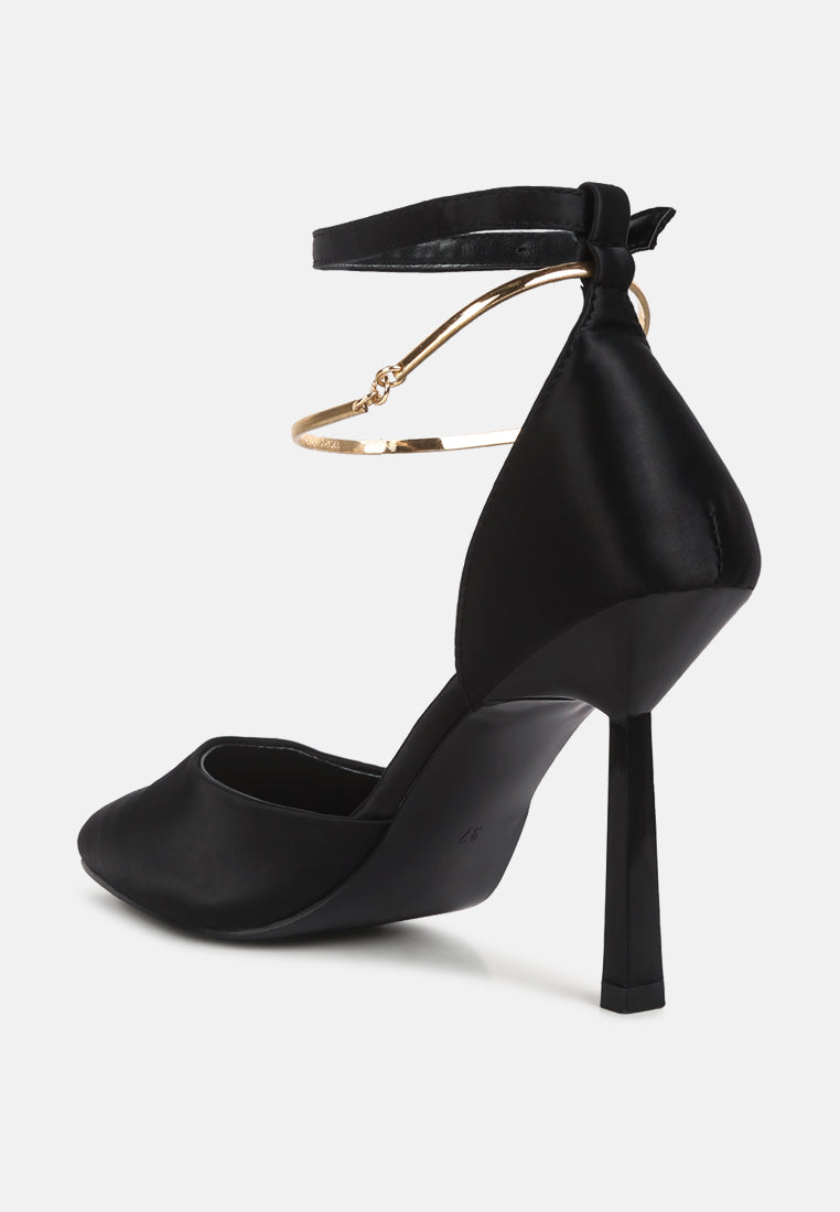 Hobnob Anklet Embellishment Stiletto Sandals