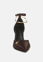 Hobnob Anklet Embellishment Stiletto Sandals