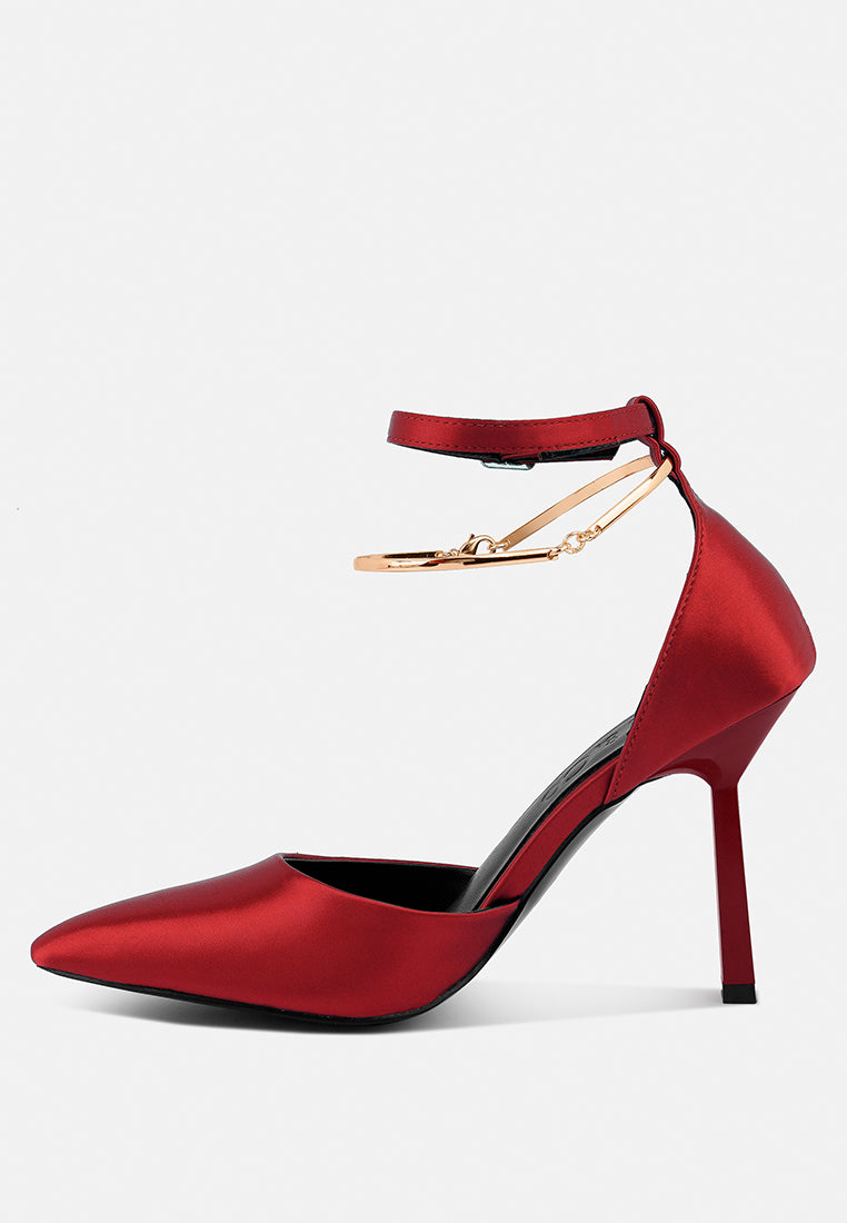 Hobnob Anklet Embellishment Stiletto Sandals