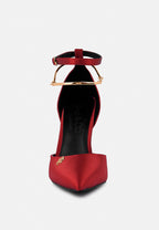 Hobnob Anklet Embellishment Stiletto Sandals