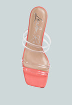 Nightfall Clear Spool Heel Sandal
