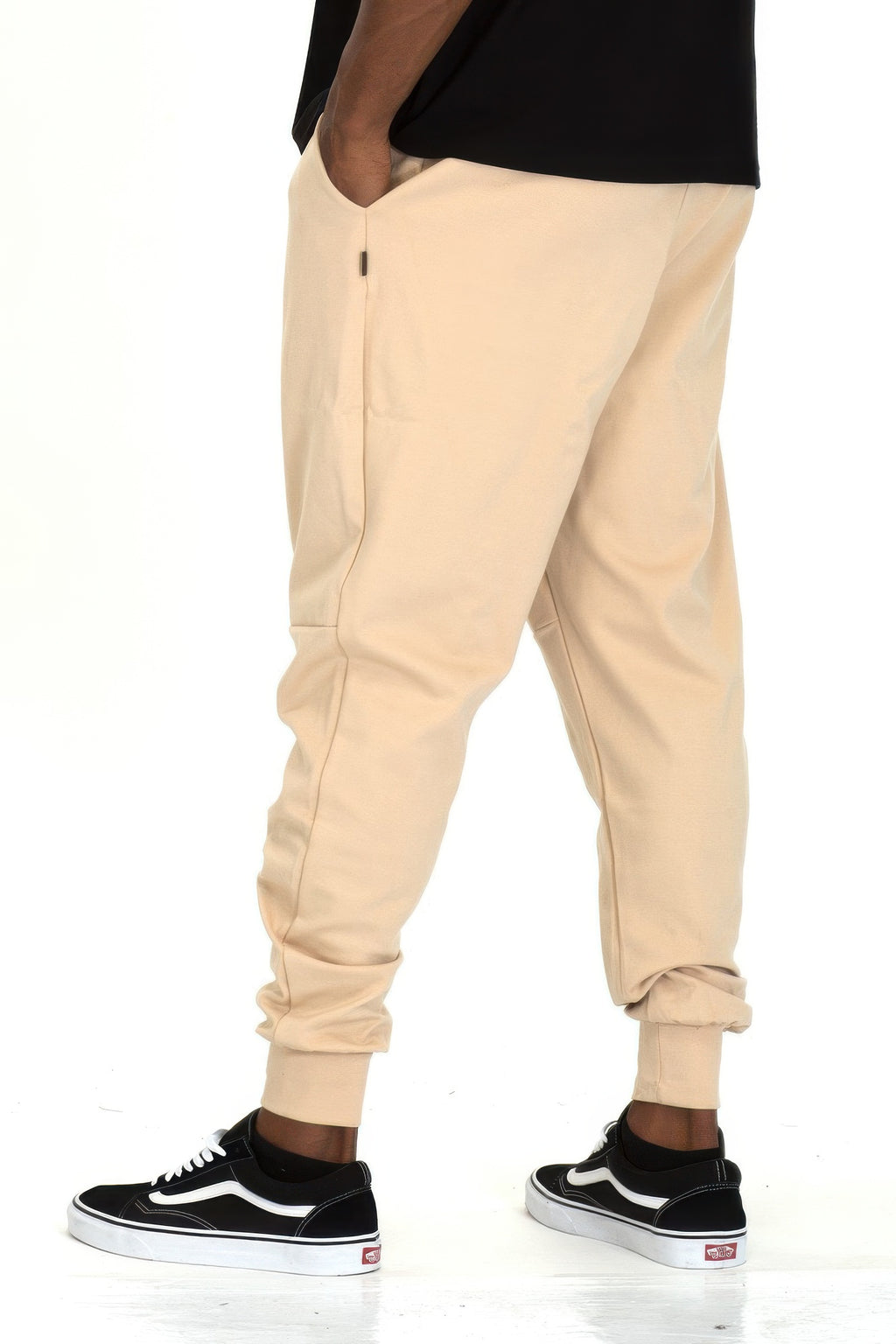 Nike mens joggers in beige, comfortable cotton blend for casual wear
