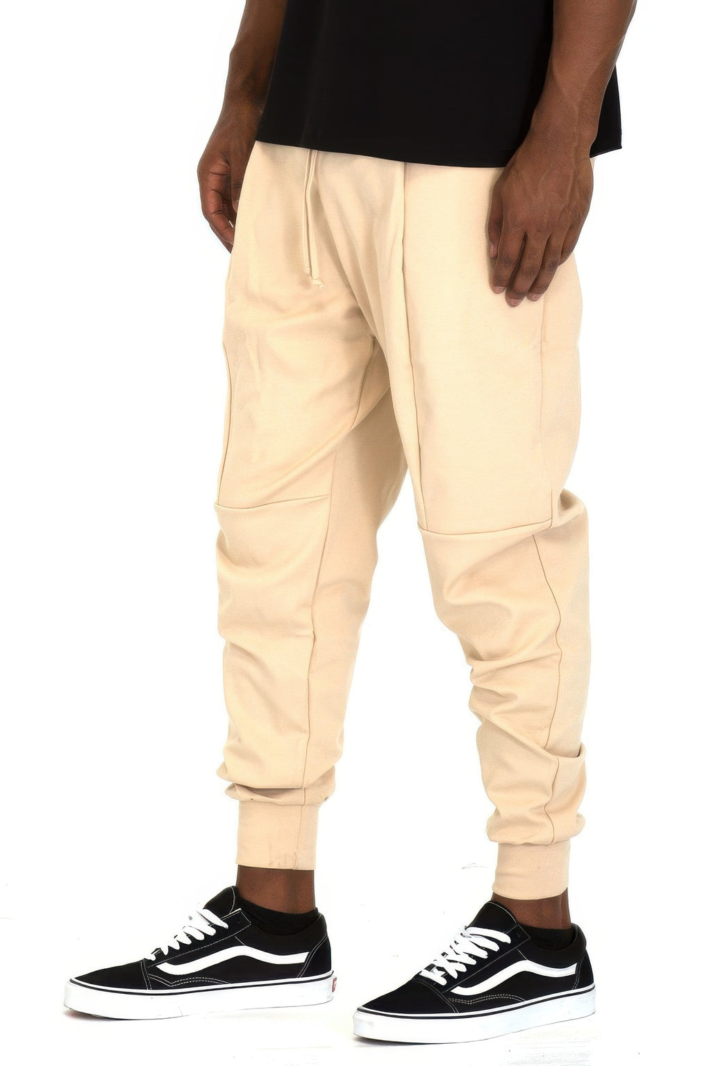 Nike mens joggers in beige, soft cotton blend for casual wear
