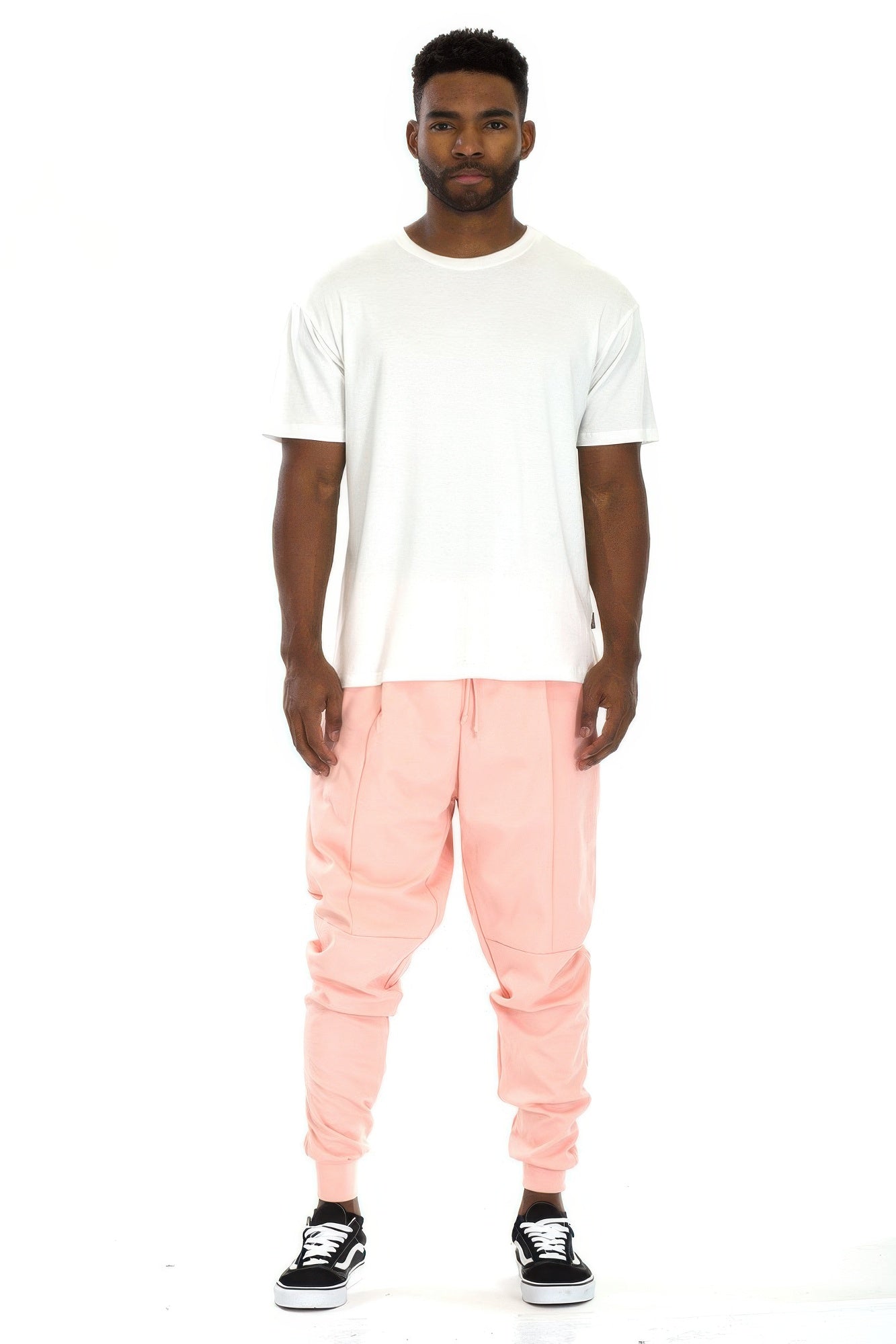 Nike mens joggers in pink, soft fabric for casual wear