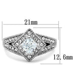 Elegant women's no plating durable steel ring with sparkling stone and detailed design, perfect for any occasion