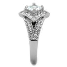 Elegant women's ring featuring a sparkling center stone, crafted from no plating durable steel ring
