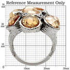 VacationGrabs no plating fashion ring with large faceted gems in a stylish design