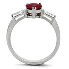 Elegant women's ring featuring a ruby gemstone in no plating stainless steel jewelry design
