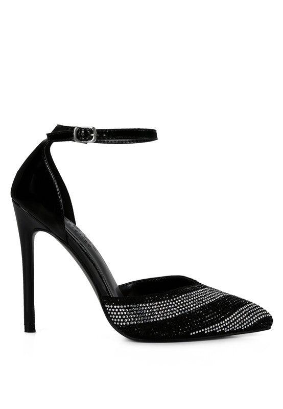 Women's Shoes - Heels Nobles High Heeled Patent Diamante Sandals