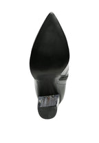 Noire Cuissardes Longues En Pu Verni