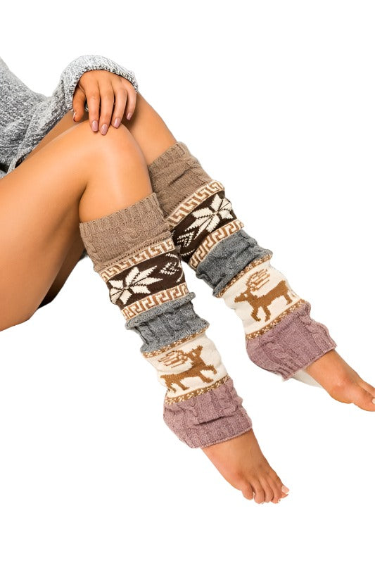 Women's Accessories - Leg Warmers Nordic Snowflake Leg Warmers