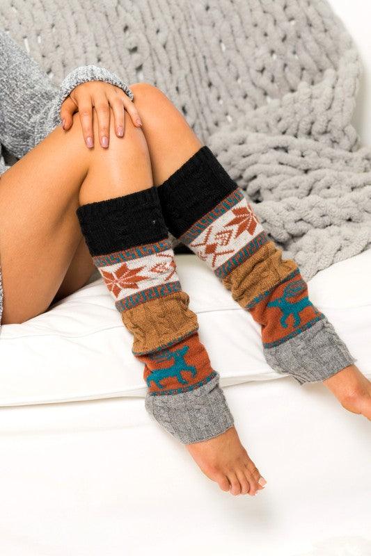 Women's Accessories - Leg Warmers Nordic Snowflake Leg Warmers