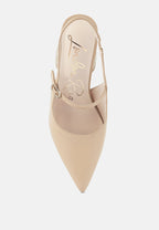 Nougat Flared Heel Party Sandals