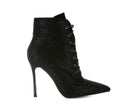 Rag Company nude sparkly lace up booties with stiletto heels for stylish women's footwear