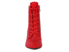 Rag Company red ankle boots with sparkly lace up design, a stylish choice for any outfit