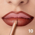 Nyx nude truffle lip liner on lips for perfect definition