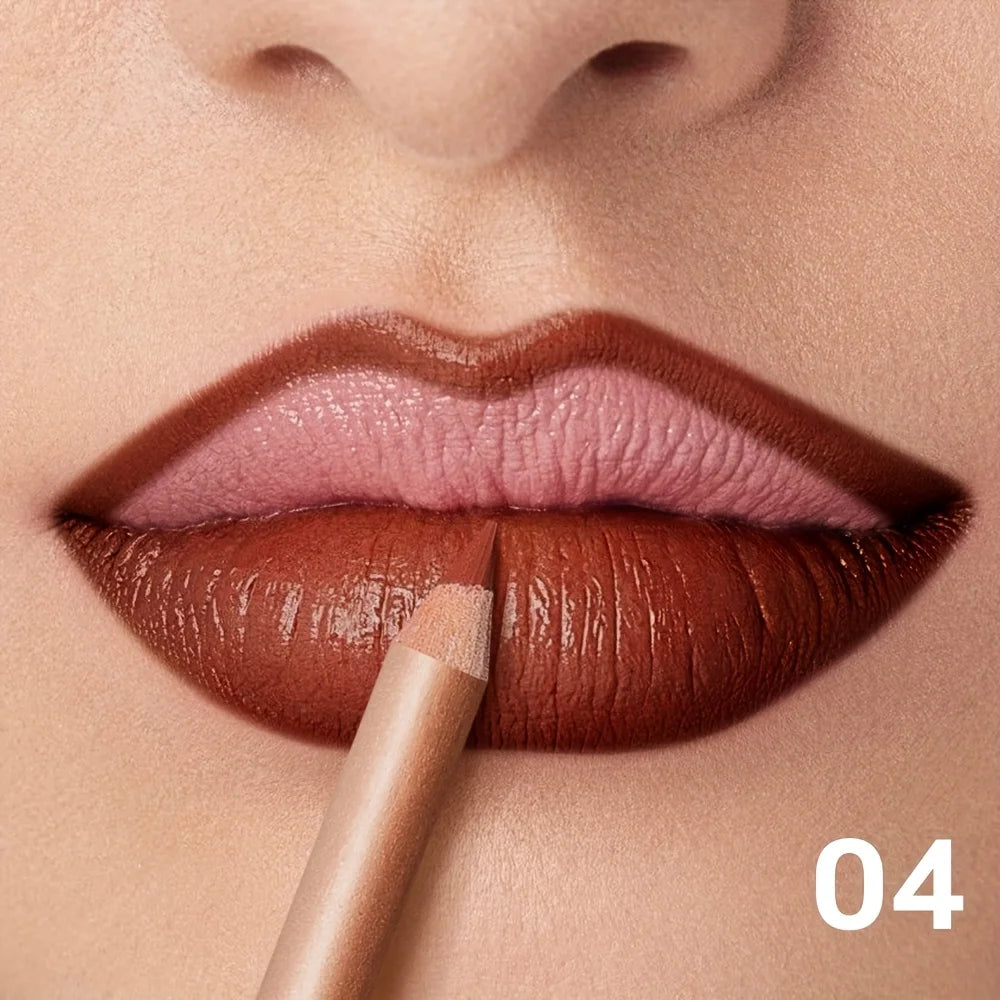 NYX Nude Truffle Lip Liner enhancing lip definition in a rich brown shade