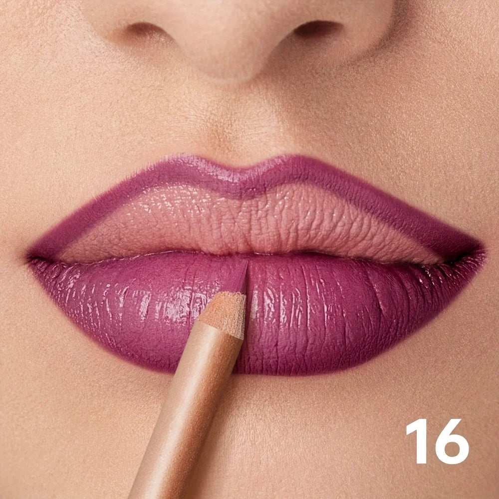 NYX nude truffle lip liner applied for a perfect pout