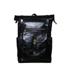 Black leather backpack with quality leather protection for daily use